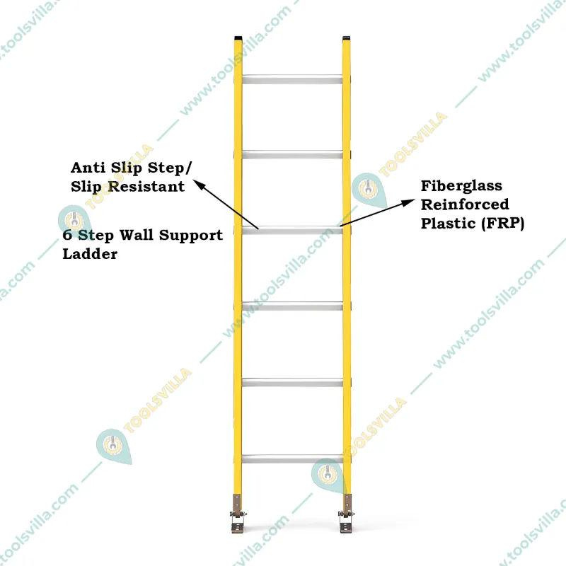 Youngman FRP Fiberglass 6 Steps (1.82m) Wall Support Ladder 